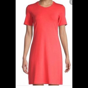 Theory T-Shirt Dress in Neon Pink—NWT